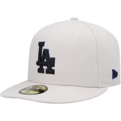 Men's Los Angeles Dodgers New Era Khaki Stone Dim Undervisor 59FIFTY Fitted Hat