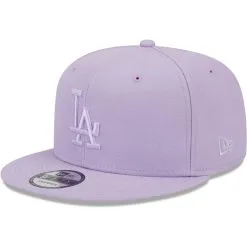 Men's Los Angeles Dodgers New Era Lavender Spring Color Basic 9FIFTY Snapback Hat
