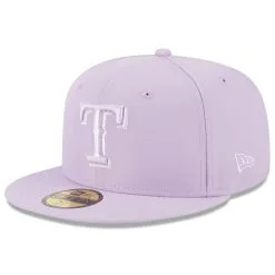 Men's Texas Rangers New Era Lavender 2023 Spring Color Basic 59FIFTY Fitted Hat