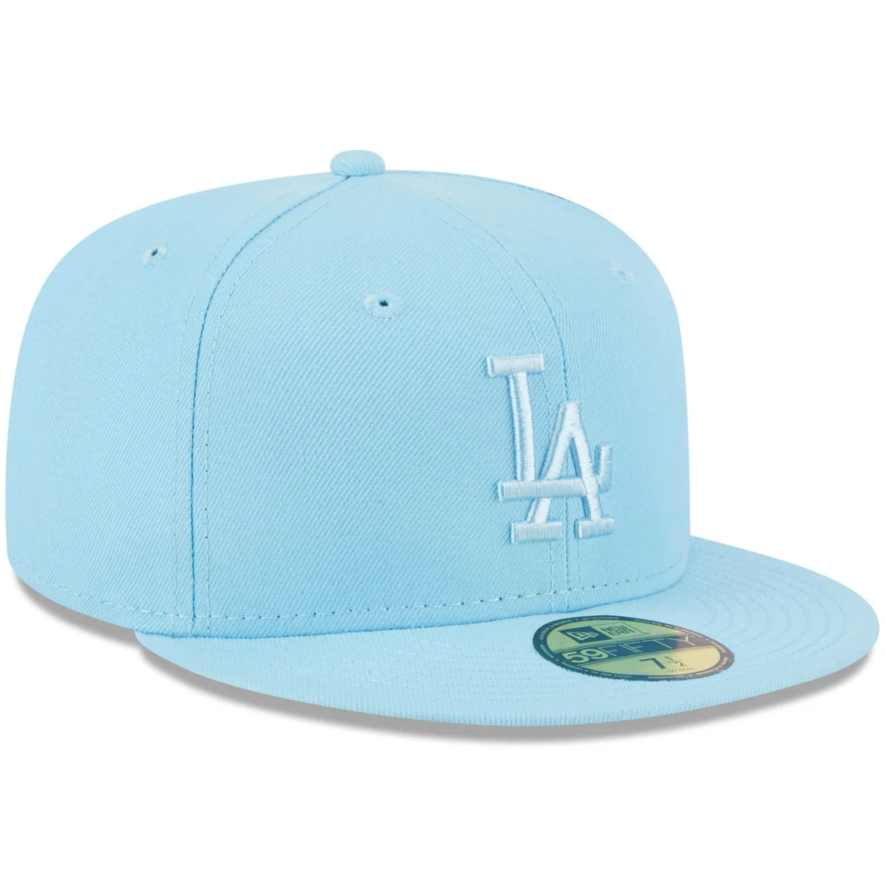 Men's Los Angeles Dodgers New Era Light Blue 2023 Spring Color Basic 59FIFTY Fitted Hat 5 Men's Los Angeles Dodgers New Era Light Blue 2023 Spring Color Basic 59FIFTY Fitted Hat - Image 3