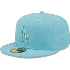 Men's Los Angeles Dodgers New Era Light Blue Color Pack 59FIFTY Fitted Hat