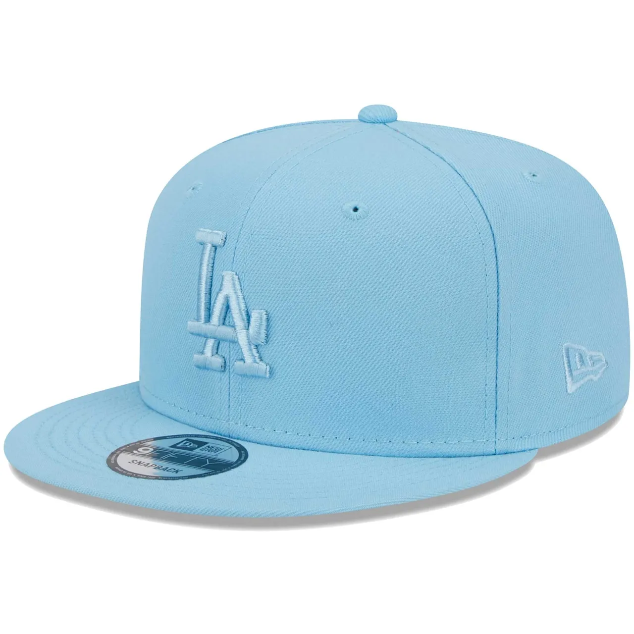 Men's Los Angeles Dodgers New Era Light Blue Spring Color Basic 9FIFTY Snapback Hat 3 Men's Los Angeles Dodgers New Era Light Blue Spring Color Basic 9FIFTY Snapback Hat