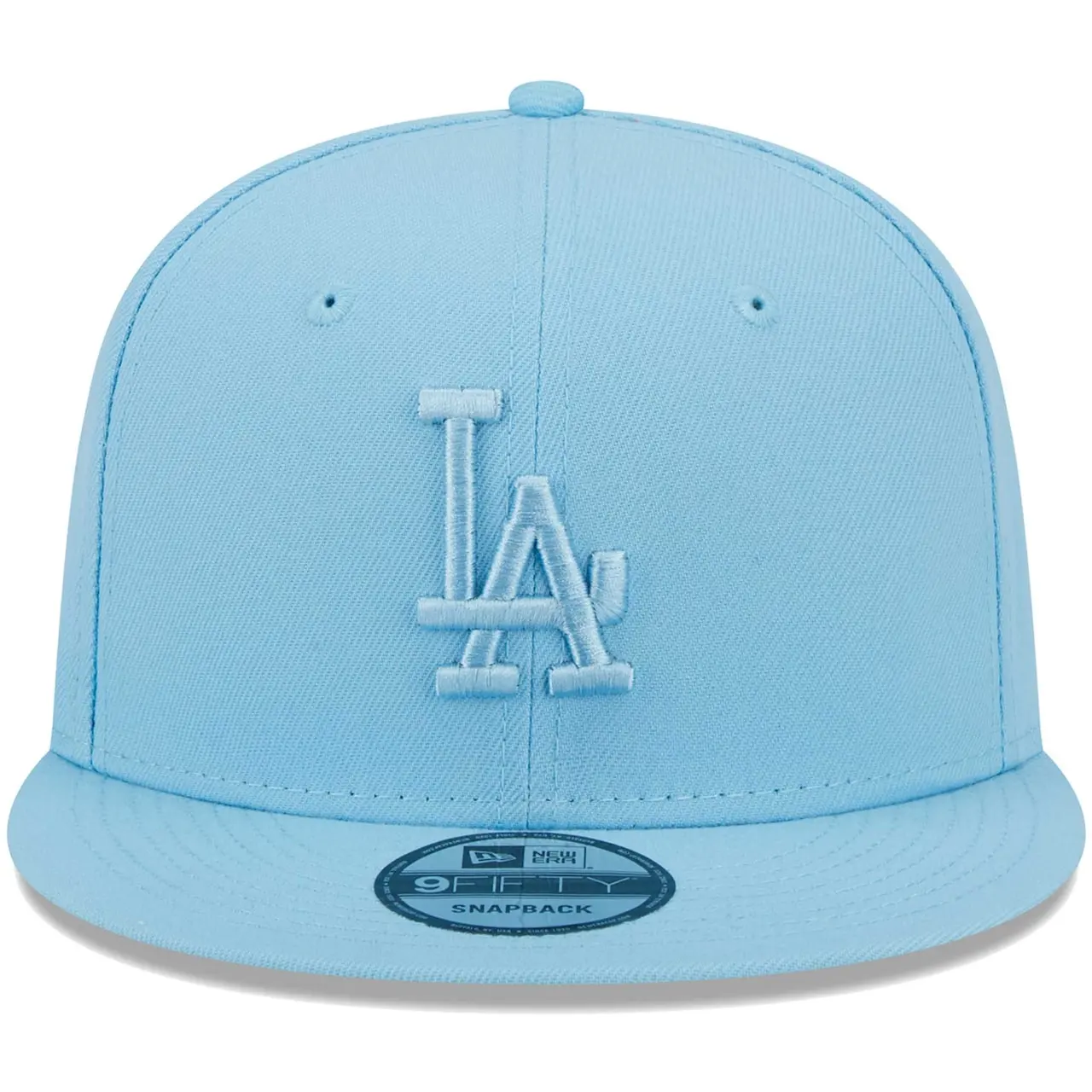 Men's Los Angeles Dodgers New Era Light Blue Spring Color Basic 9FIFTY Snapback Hat 4 Men's Los Angeles Dodgers New Era Light Blue Spring Color Basic 9FIFTY Snapback Hat - Image 2