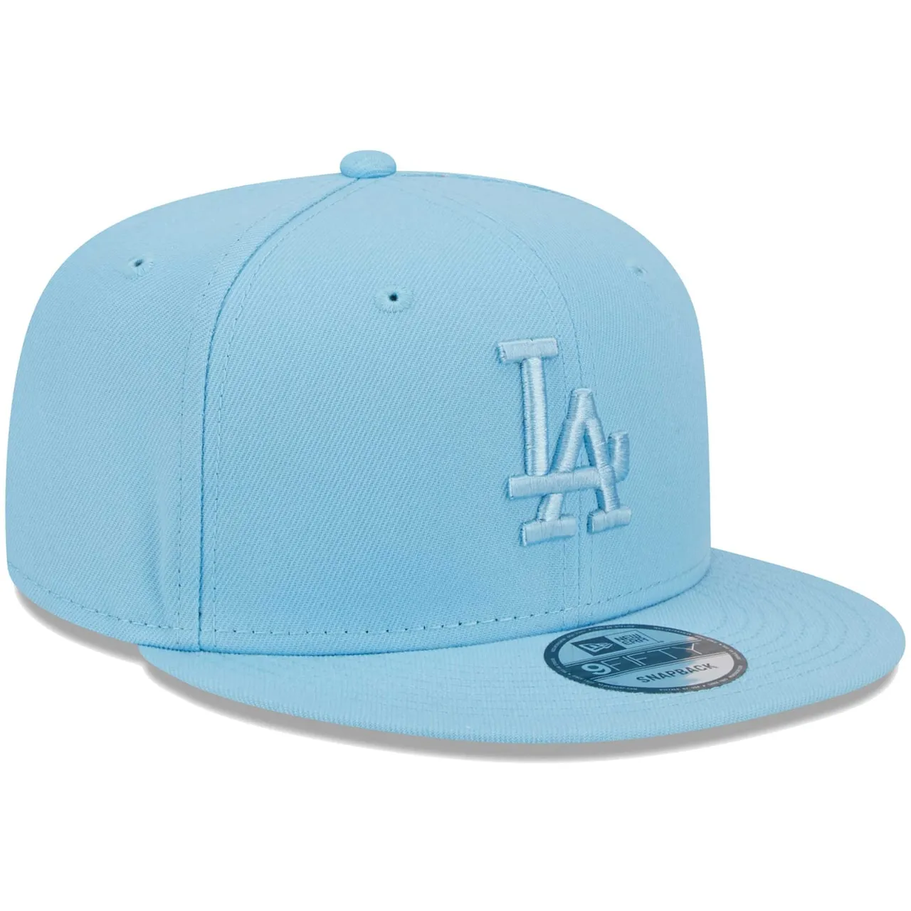 Men's Los Angeles Dodgers New Era Light Blue Spring Color Basic 9FIFTY Snapback Hat 5 Men's Los Angeles Dodgers New Era Light Blue Spring Color Basic 9FIFTY Snapback Hat - Image 3