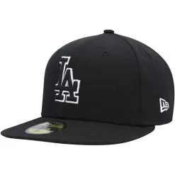Men's Los Angeles Dodgers New Era Black On Black Dub 59FIFTY Fitted Hat