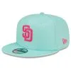 Men's San Diego Padres New Era Mint 2022 City Connect 9FIFTY Snapback Adjustable Hat -San Diego Padres Caps Sales mens new era mint san diego padres 2022 city connect 9fifty snapback adjustable hat pi4464000 altimages ff 4464387 69072597ad2372f9fb09alt1 full