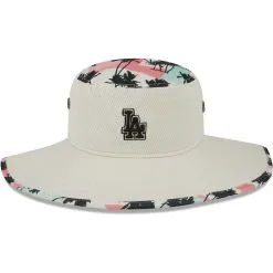 Men's Los Angeles Dodgers New Era Natural Retro Beachin' Bucket Hat
