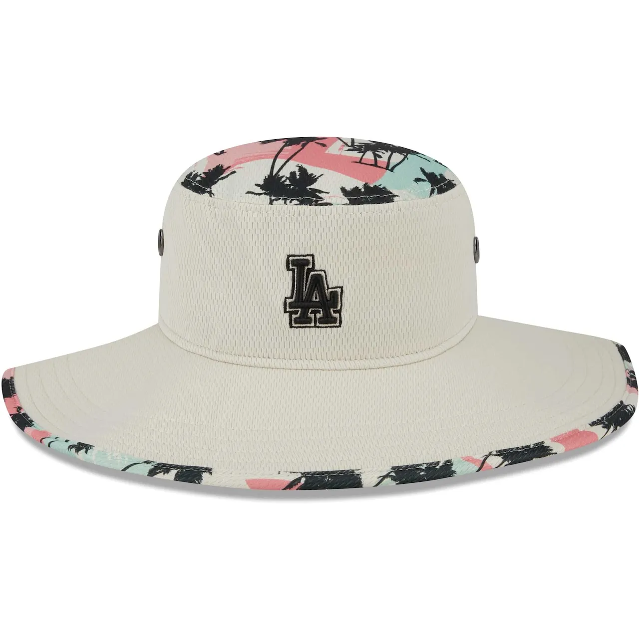 Men's Los Angeles Dodgers New Era Natural Retro Beachin' Bucket Hat 3 Men's Los Angeles Dodgers New Era Natural Retro Beachin' Bucket Hat
