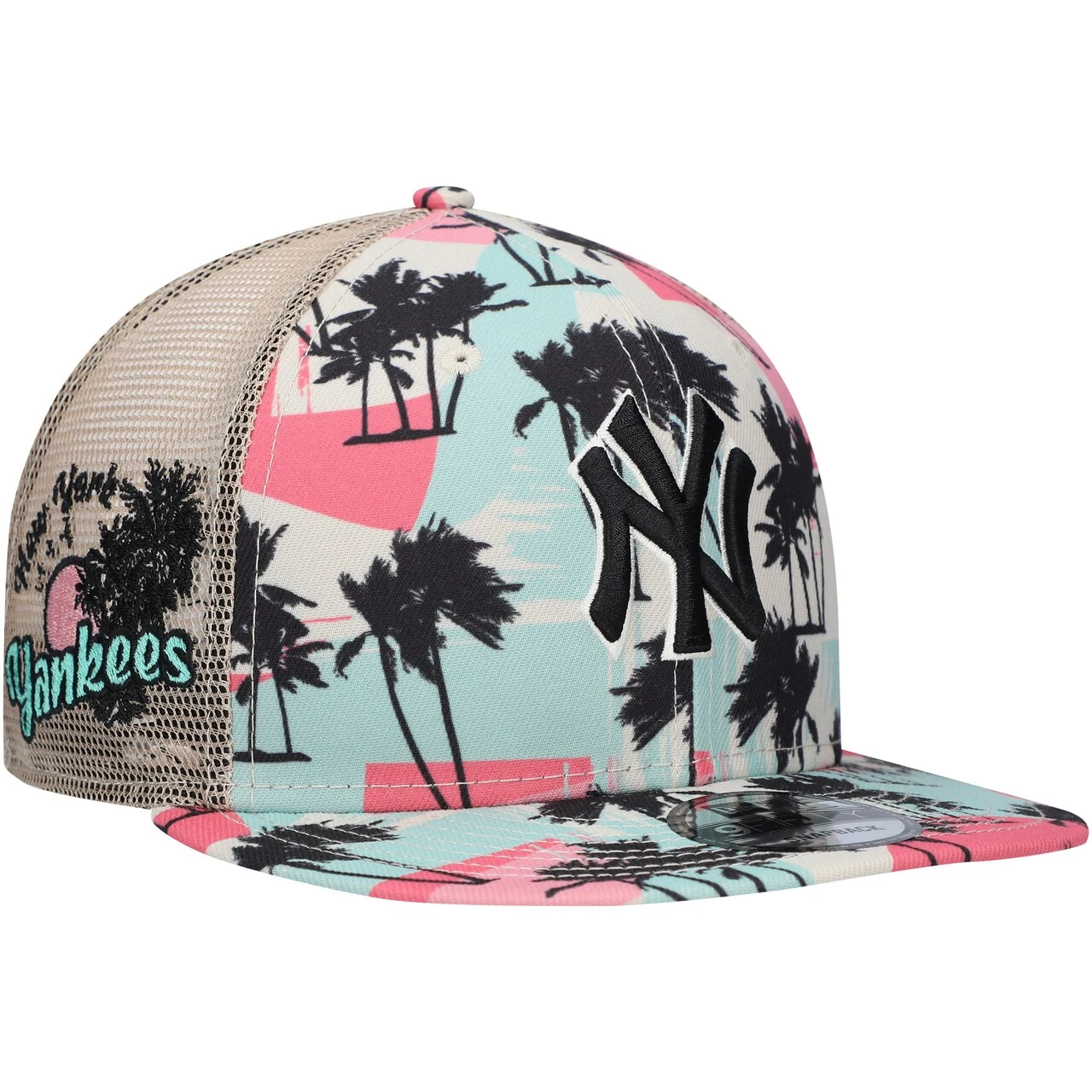 Men's New York Yankees New Era Natural Retro Beachin' Trucker 9FIFTY Snapback Hat 3 Men's New York Yankees New Era Natural Retro Beachin' Trucker 9FIFTY Snapback Hat