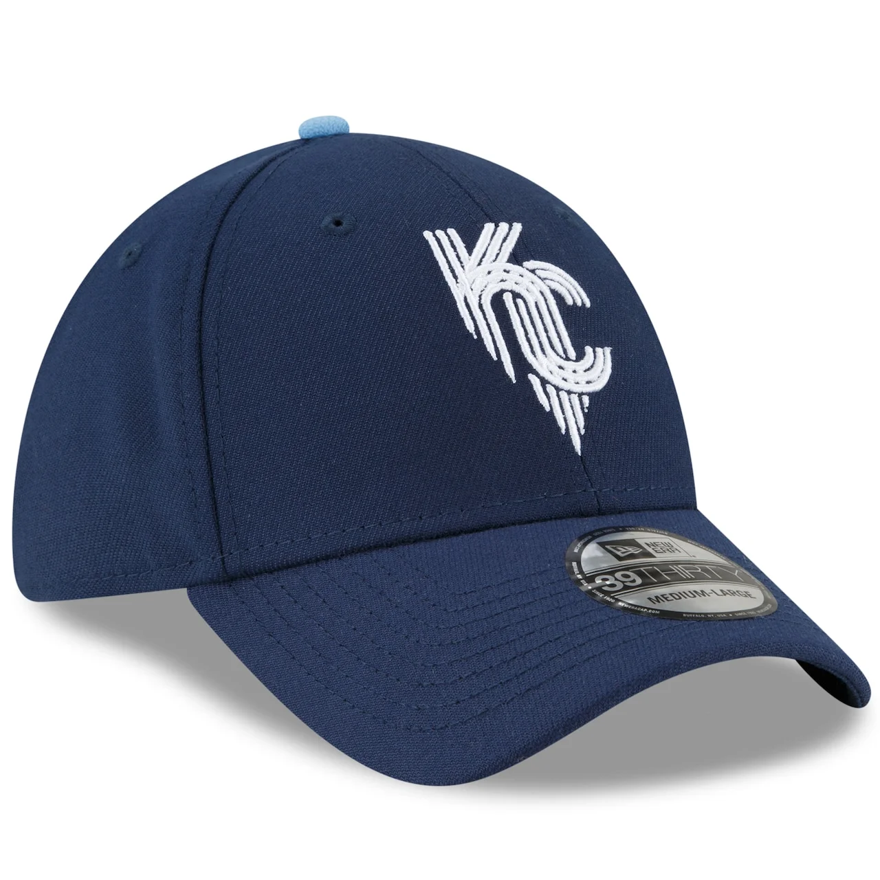 Men's Kansas City Royals New Era Navy 2022 City Connect 39THIRTY Flex Hat 5 Men's Kansas City Royals New Era Navy 2022 City Connect 39THIRTY Flex Hat - Image 3