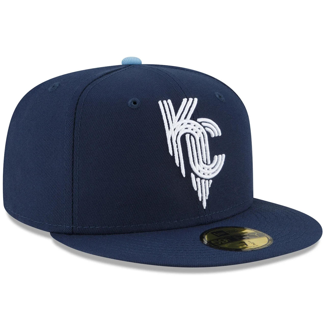 Men's Kansas City Royals New Era Navy 2022 City Connect 59FIFTY Fitted Hat 5 Men's Kansas City Royals New Era Navy 2022 City Connect 59FIFTY Fitted Hat - Image 3