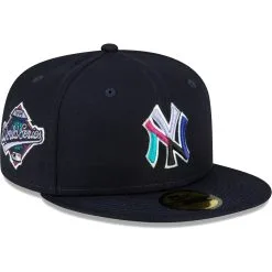 Men's New York Yankees New Era Navy 1996 World Series Polar Lights 59FIFTY Fitted Hat