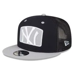 Men's New York Yankees New Era Navy Logo Zoom Trucker 9FIFTY Snapback Hat