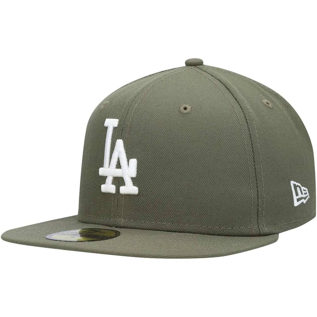 Men's Los Angeles Dodgers New Era Olive White Logo 59FIFTY Fitted Hat 3 Men's Los Angeles Dodgers New Era Olive White Logo 59FIFTY Fitted Hat
