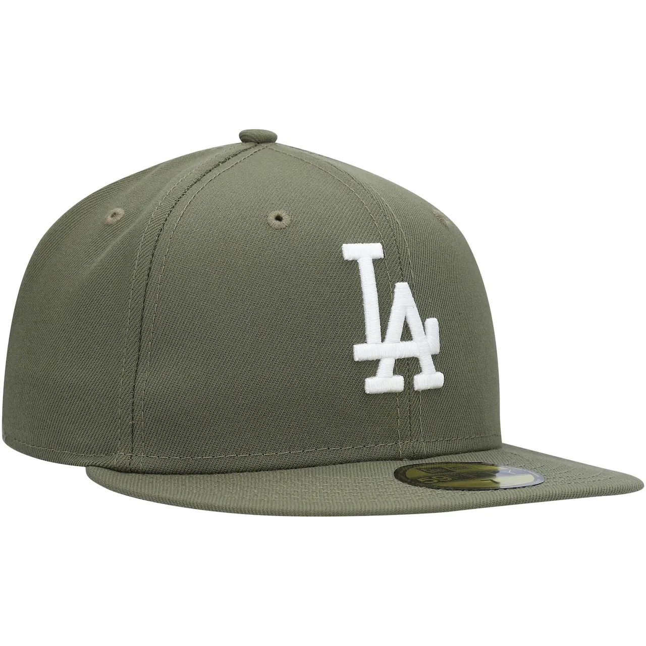 Men's Los Angeles Dodgers New Era Olive White Logo 59FIFTY Fitted Hat 5 Men's Los Angeles Dodgers New Era Olive White Logo 59FIFTY Fitted Hat - Image 3