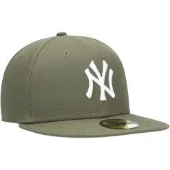 Men's New York Yankees New Era Olive White Logo 59FIFTY Fitted Hat -San Diego Padres Caps Sales mens new era olive new york yankees white logo 59fifty fitted hat pi4208000 altimages ff 4208673 8d2906dcf54625086804alt3 full