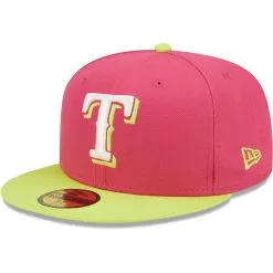Men's Texas Rangers New Era Pink 40th Anniversary Beetroot Cyber 59FIFTY Fitted Hat -San Diego Padres Caps Sales mens new era pink texas rangers 40th anniversary beetroot cyber 59fifty fitted hat pi4692000 altimages ff 4692829 13de23f43d5ba76d53b6alt3 full