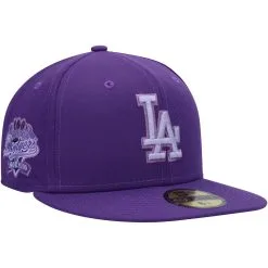 Men's Los Angeles Dodgers New Era Purple Lavender Undervisor 59FIFTY Fitted Hat