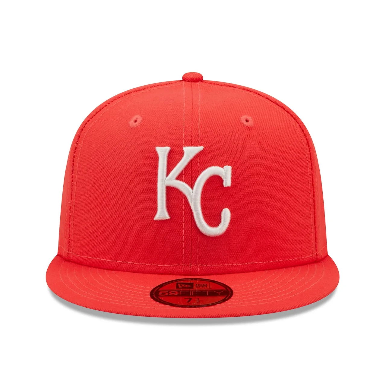Men's Kansas City Royals New Era Red Lava Highlighter Logo 59FIFTY Fitted Hat 4 Men's Kansas City Royals New Era Red Lava Highlighter Logo 59FIFTY Fitted Hat - Image 2