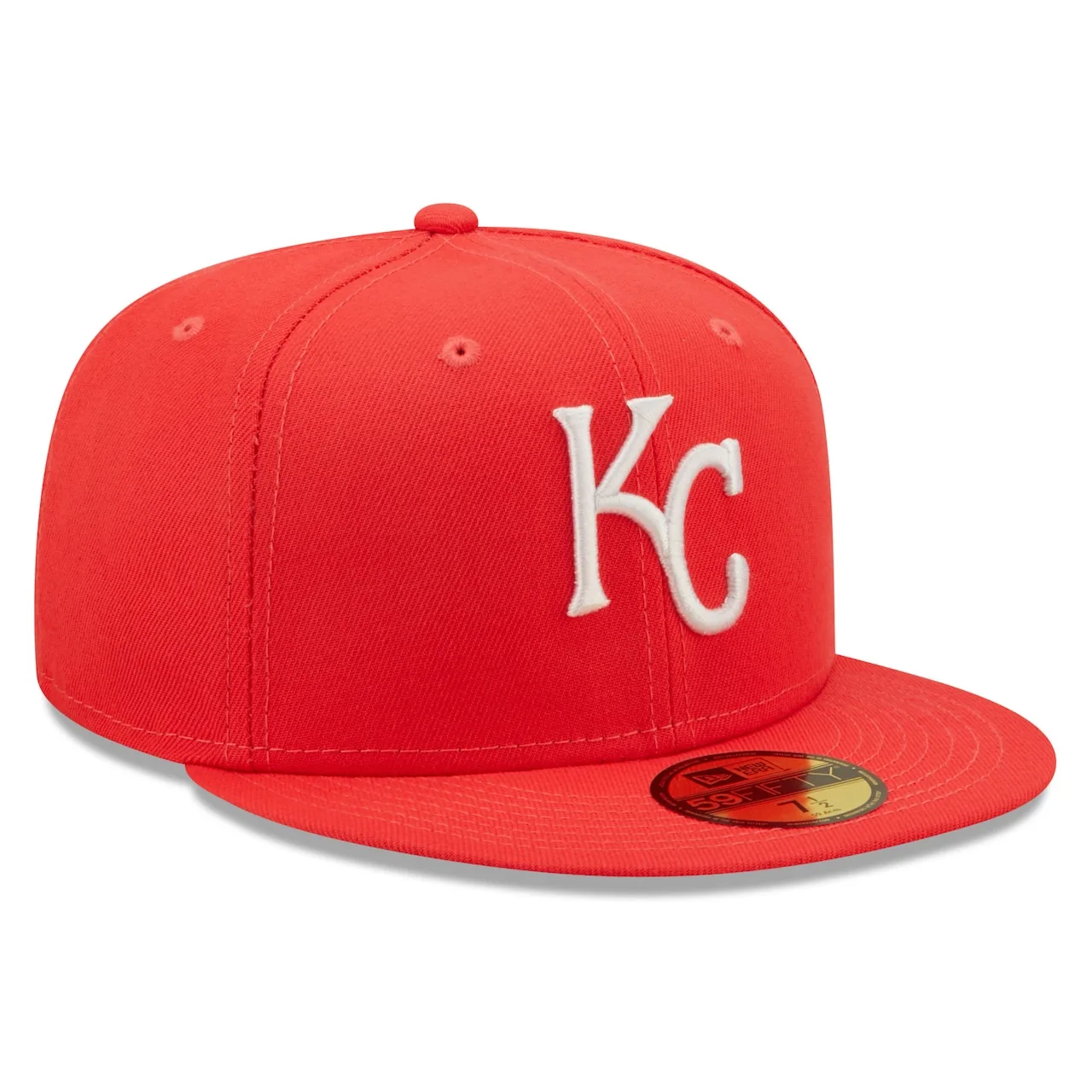 Men's Kansas City Royals New Era Red Lava Highlighter Logo 59FIFTY Fitted Hat 5 Men's Kansas City Royals New Era Red Lava Highlighter Logo 59FIFTY Fitted Hat - Image 3