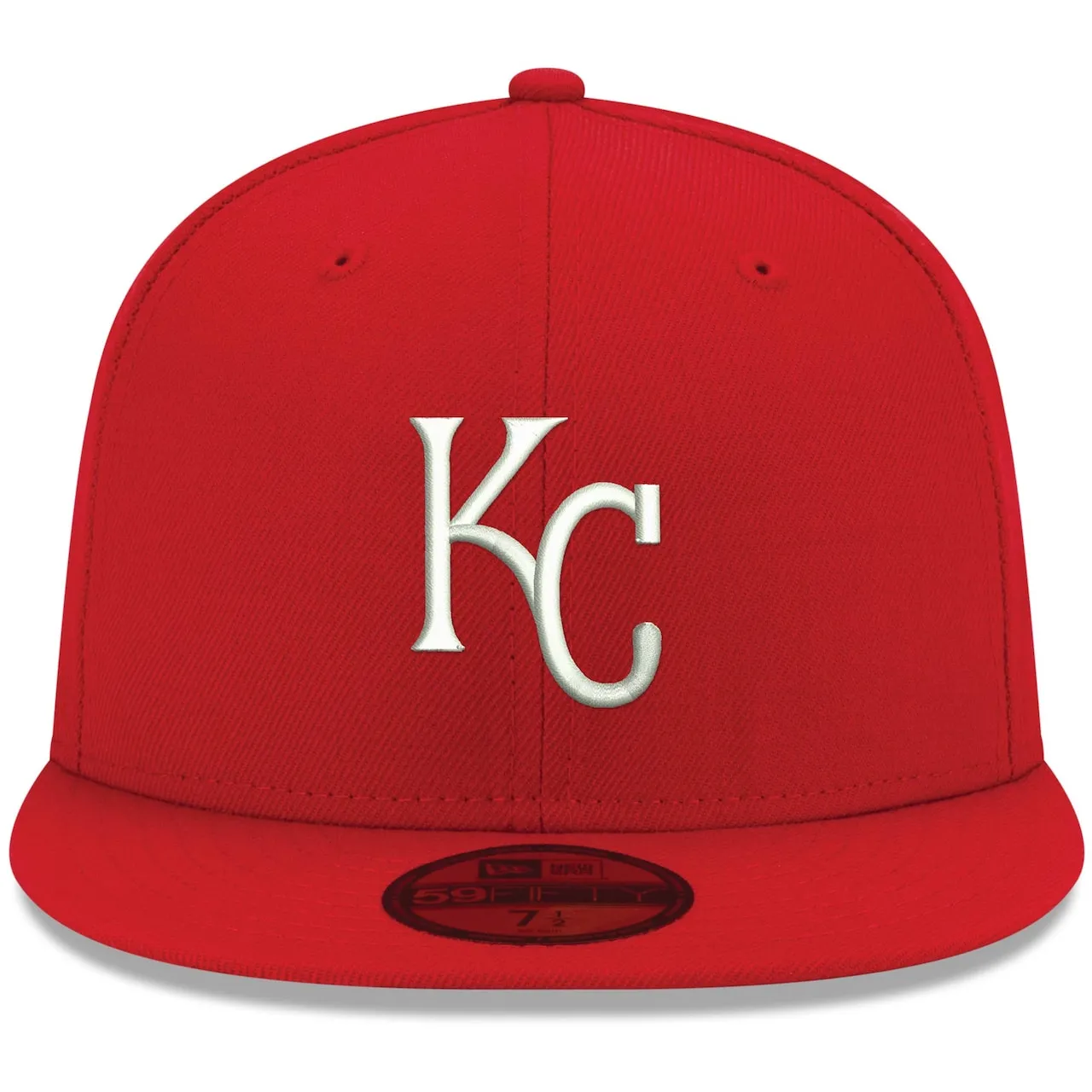 Men's Kansas City Royals New Era Red White Logo 59FIFTY Fitted Hat 4 Men's Kansas City Royals New Era Red White Logo 59FIFTY Fitted Hat - Image 2