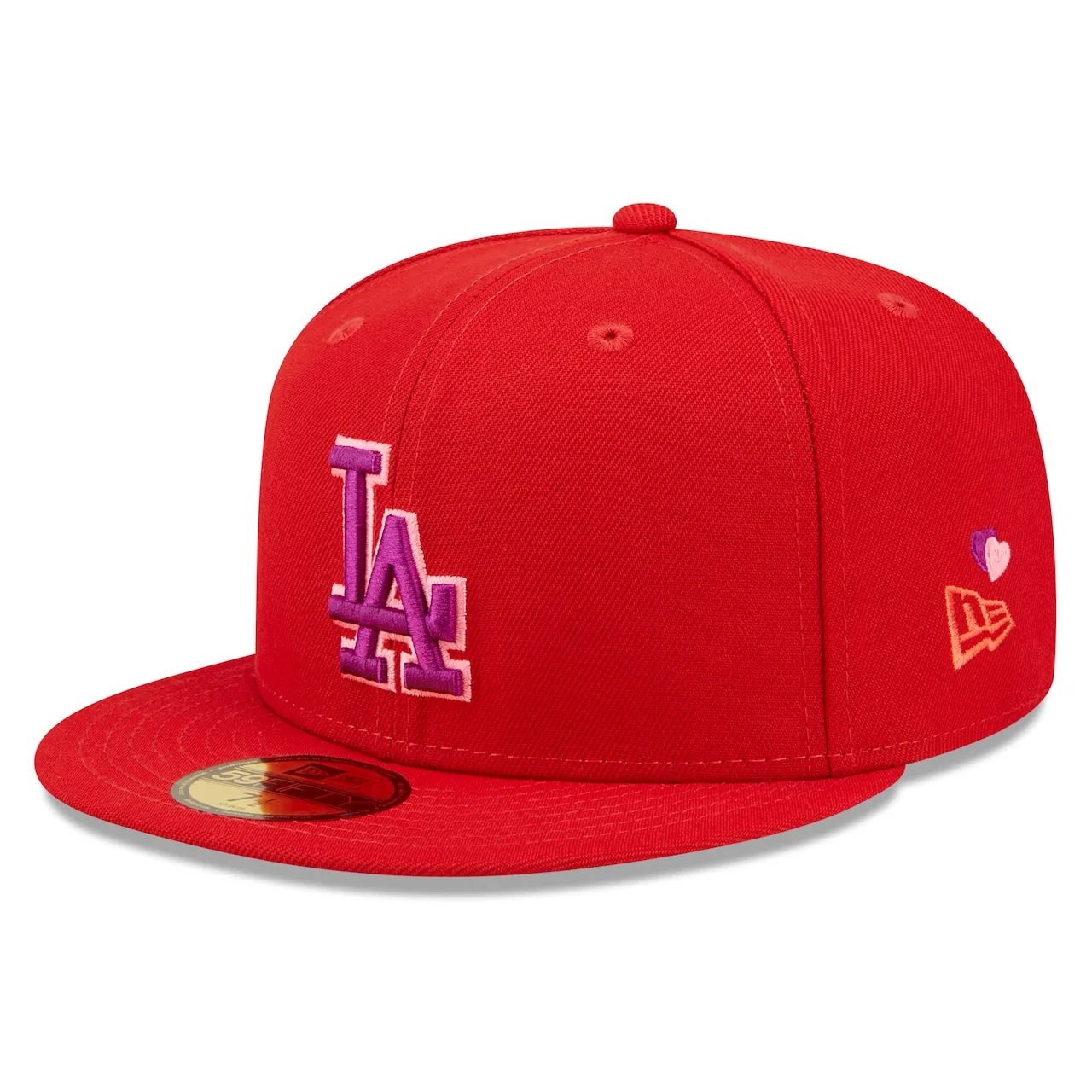 Men's Los Angeles Dodgers New Era Red Purple Undervisor 59FIFTY Fitted Hat 3 Men's Los Angeles Dodgers New Era Red Purple Undervisor 59FIFTY Fitted Hat
