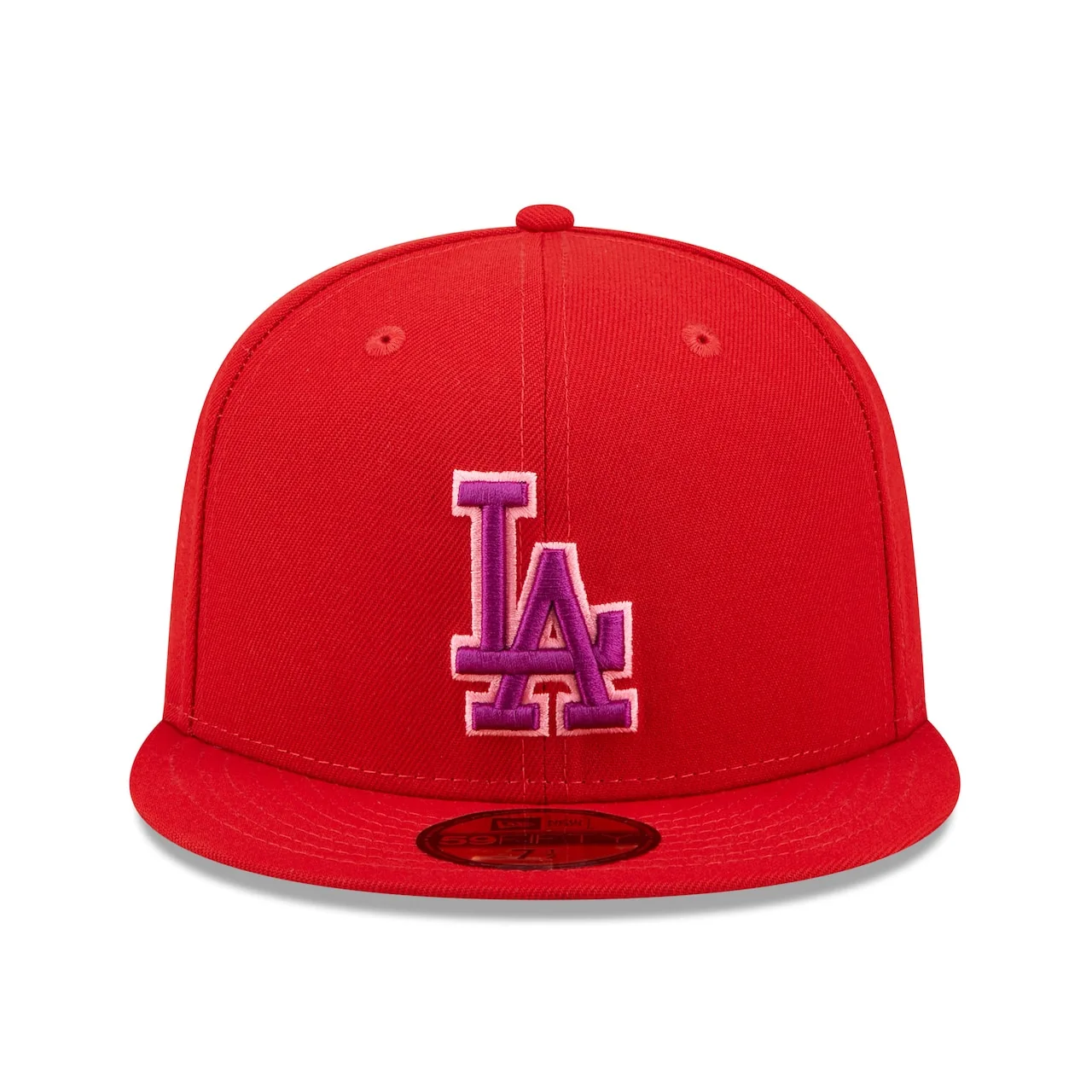 Men's Los Angeles Dodgers New Era Red Purple Undervisor 59FIFTY Fitted Hat 4 Men's Los Angeles Dodgers New Era Red Purple Undervisor 59FIFTY Fitted Hat - Image 2