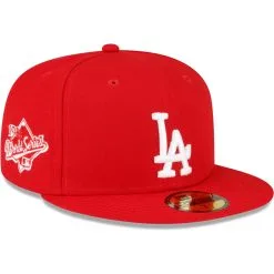 Men's Los Angeles Dodgers New Era Red Sidepatch 59FIFTY Fitted Hat