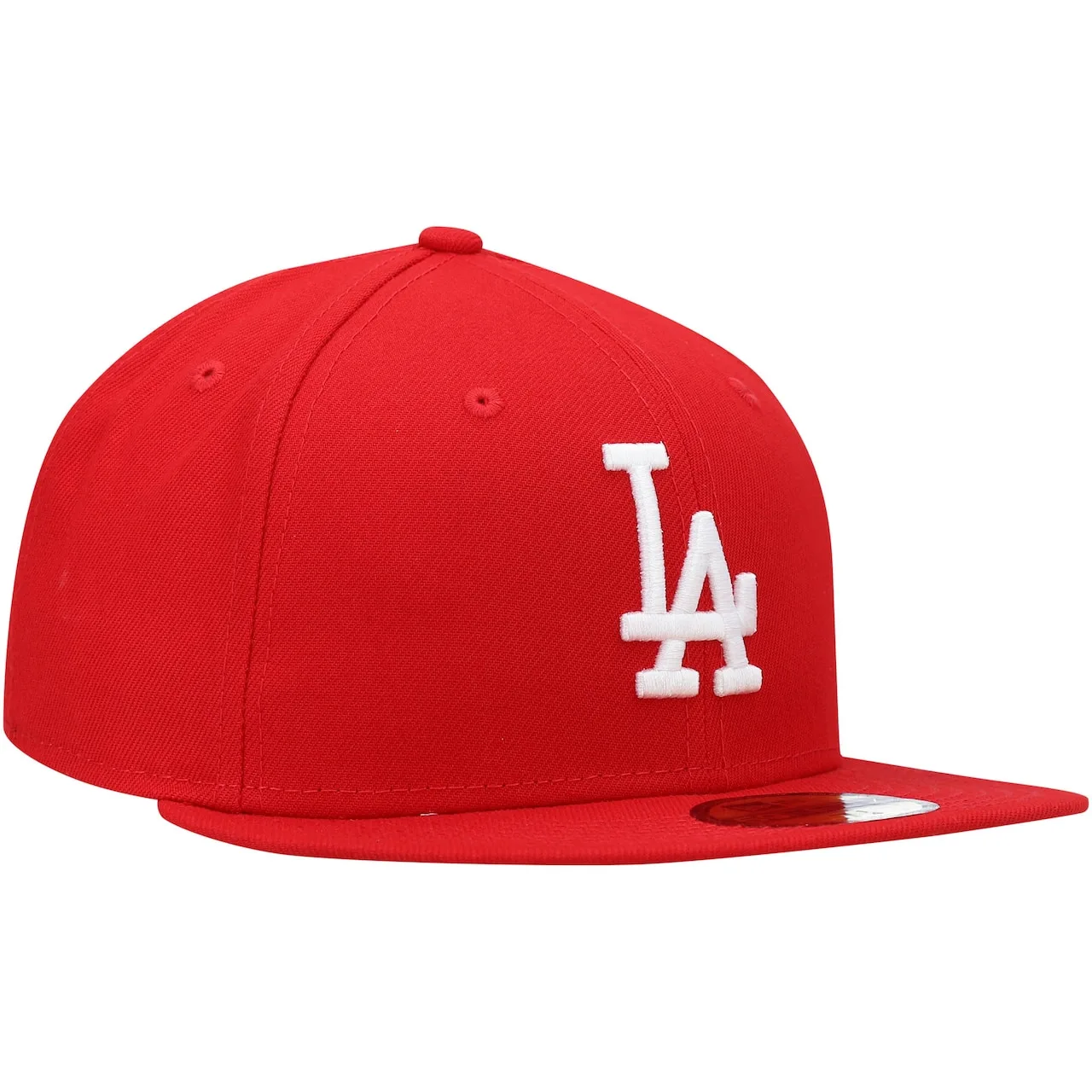 Men's Los Angeles Dodgers New Era Red White Logo 59FIFTY Fitted Hat 5 Men's Los Angeles Dodgers New Era Red White Logo 59FIFTY Fitted Hat - Image 3
