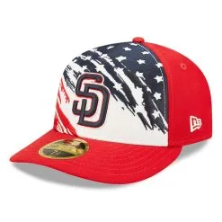 Men's San Diego Padres New Era Red 2022 4th Of July Low Profile 59FIFTY Fitted Hat