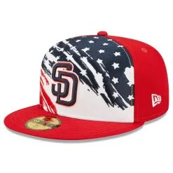 Men's San Diego Padres New Era Red 2022 4th Of July On-Field 59FIFTY Fitted Hat