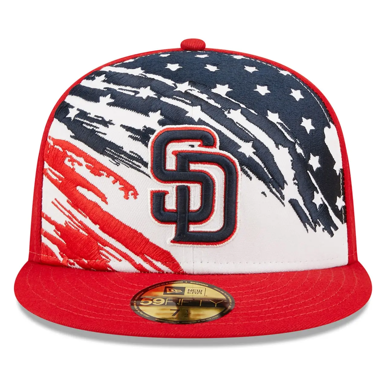 Men's San Diego Padres New Era Red 2022 4th Of July On-Field 59FIFTY Fitted Hat 4 Men's San Diego Padres New Era Red 2022 4th Of July On-Field 59FIFTY Fitted Hat - Image 2