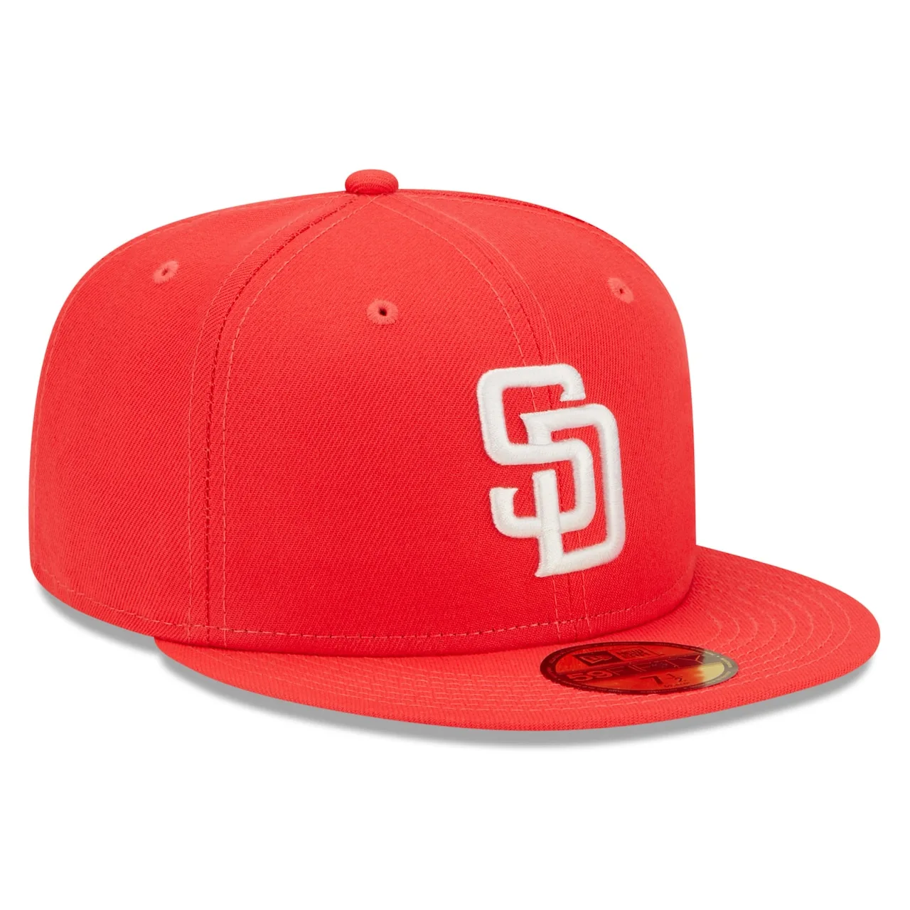 Men's San Diego Padres New Era Red Lava Highlighter Logo 59FIFTY Fitted Hat 5 Men's San Diego Padres New Era Red Lava Highlighter Logo 59FIFTY Fitted Hat - Image 3