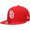 Men's San Diego Padres New Era Red White Logo 59FIFTY Fitted Hat -San Diego Padres Caps Sales mens new era red san diego padres white logo 59fifty fitted hat pi4692000 altimages ff 4692877 e9d6b346a11fb0915e3aalt1 full