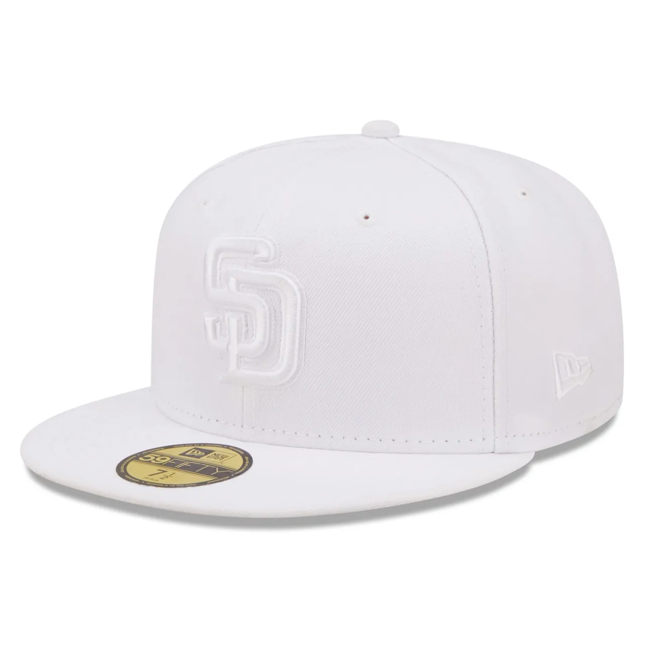 Men's San Diego Padres New Era White On White 59FIFTY Fitted Hat 3 Men's San Diego Padres New Era White On White 59FIFTY Fitted Hat