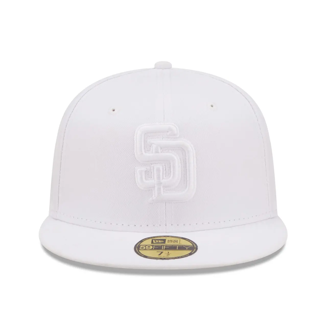 Men's San Diego Padres New Era White On White 59FIFTY Fitted Hat 4 Men's San Diego Padres New Era White On White 59FIFTY Fitted Hat - Image 2