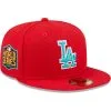 Men's Los Angeles Dodgers New Era Scarlet 2020 World Series Teal Undervisor 59FIFTY Fitted Hat -San Diego Padres Caps Sales mens new era scarlet los angeles dodgers 2020 world series teal undervisor 59fifty fitted hat pi4694000 altimages ff 4694076 c74d233757dcb53f8d50alt1 full
