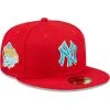 Men's New York Yankees New Era Scarlet 1999 World Series Teal Undervisor 59FIFTY Fitted Hat -San Diego Padres Caps Sales mens new era scarlet new york yankees 1999 world series teal undervisor 59fifty fitted hat pi4694000 altimages ff 4694086 72571f7dd0bad9ac8548alt1 full