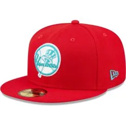 Men's New York Yankees New Era Scarlet Yankee Stadium Teal Undervisor 59FIFTY Fitted Hat -San Diego Padres Caps Sales mens new era scarlet new york yankees yankee stadium teal undervisor 59fifty fitted hat pi4694000 altimages ff 4694106 0830548caf6b071cd75dalt3 full