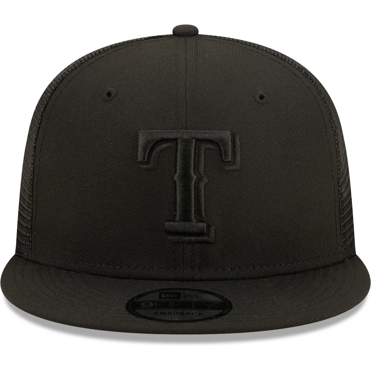 Men's Texas Rangers New Era Blackout Trucker 9FIFTY Snapback Hat 4 Men's Texas Rangers New Era Blackout Trucker 9FIFTY Snapback Hat - Image 2