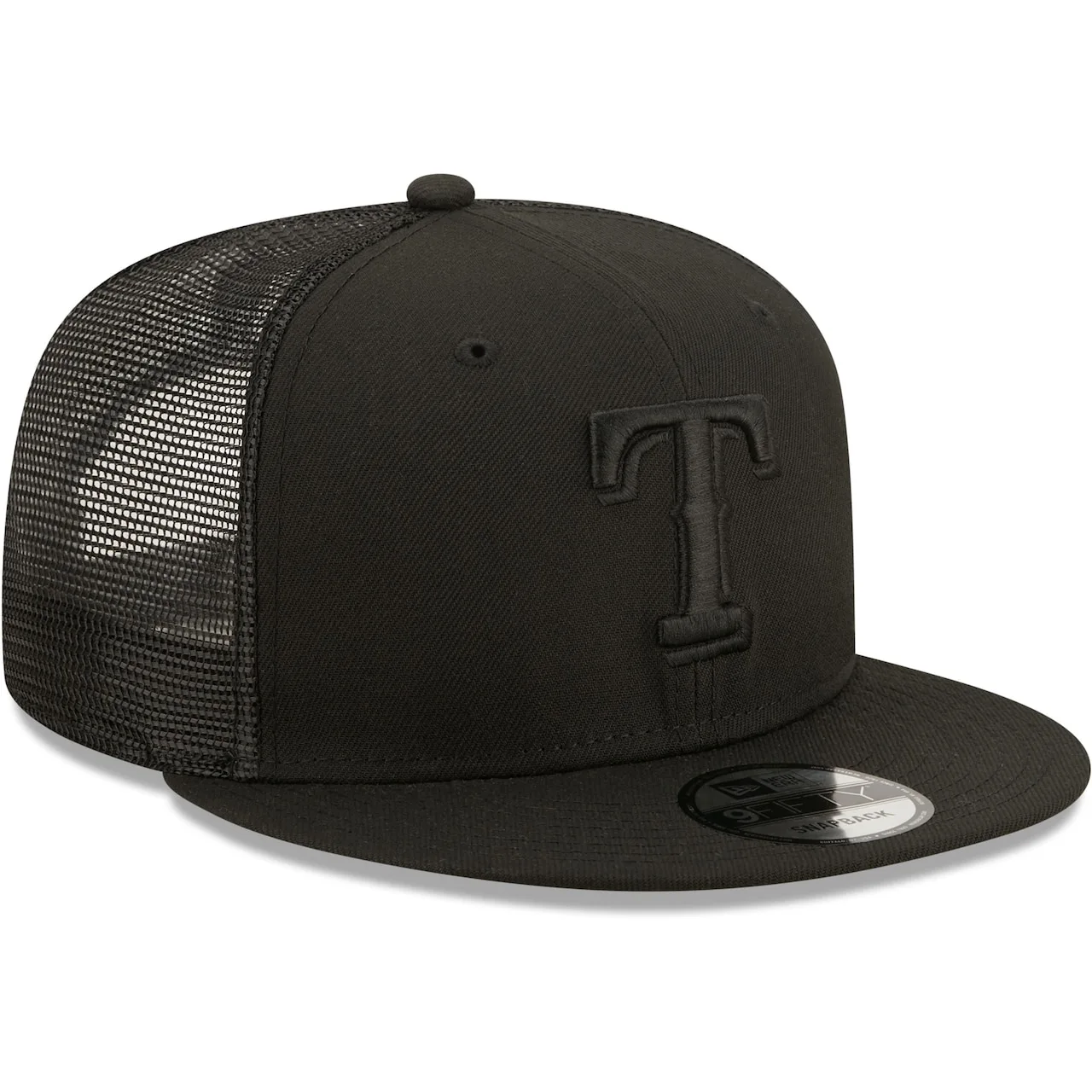 Men's Texas Rangers New Era Blackout Trucker 9FIFTY Snapback Hat 5 Men's Texas Rangers New Era Blackout Trucker 9FIFTY Snapback Hat - Image 3