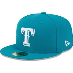 Men's Texas Rangers New Era Turquoise 59FIFTY Fitted Hat