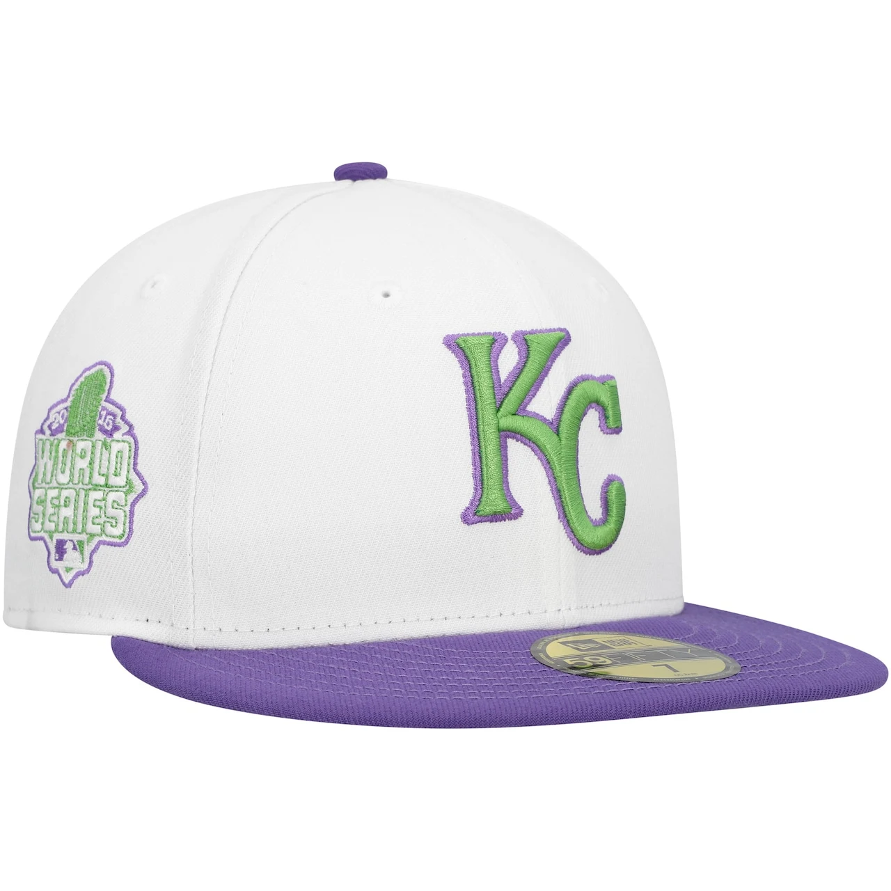 Men's Kansas City Royals New Era White Side Patch 59FIFTY Fitted Hat 3 Men's Kansas City Royals New Era White Side Patch 59FIFTY Fitted Hat