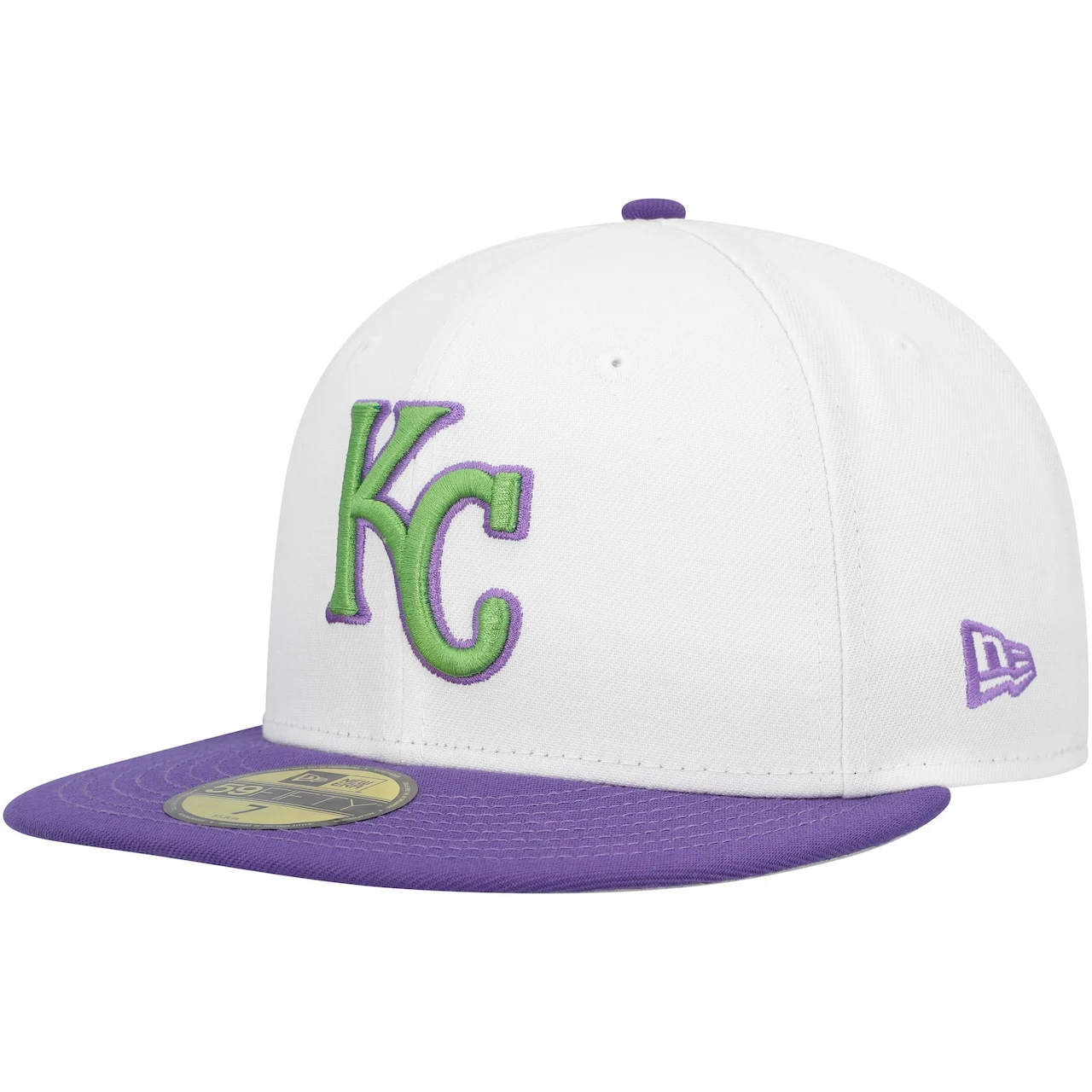 Men's Kansas City Royals New Era White Side Patch 59FIFTY Fitted Hat 5 Men's Kansas City Royals New Era White Side Patch 59FIFTY Fitted Hat - Image 3