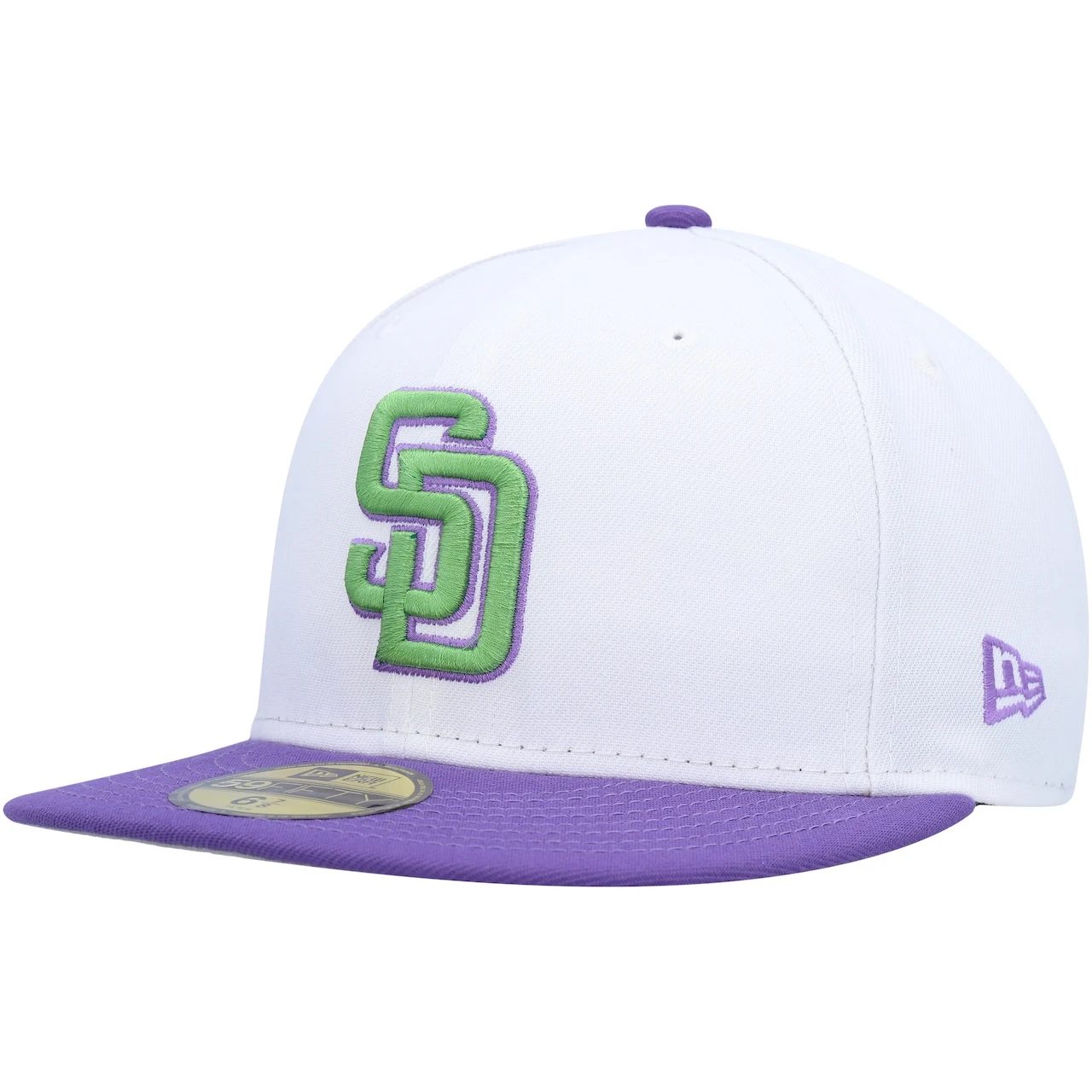 Men's San Diego Padres New Era White 50th Anniversary Side Patch 59FIFTY Fitted Hat 5 Men's San Diego Padres New Era White 50th Anniversary Side Patch 59FIFTY Fitted Hat - Image 3