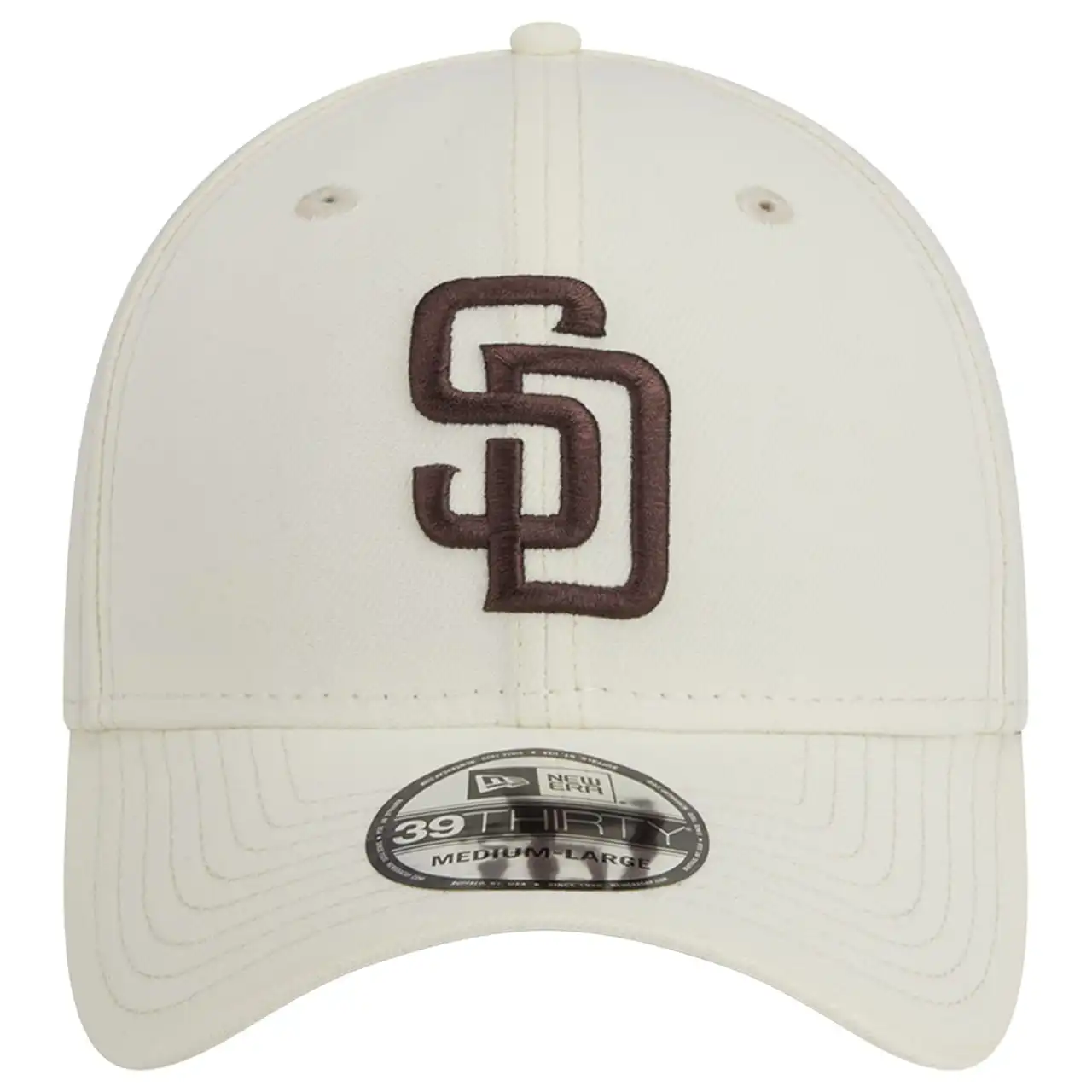 Men's San Diego Padres New Era White Chrome Team Classic 39THIRTY Flex Hat 4 Men's San Diego Padres New Era White Chrome Team Classic 39THIRTY Flex Hat - Image 2