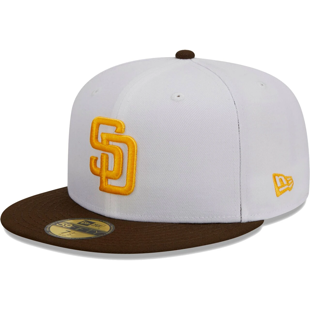 Men's San Diego Padres New Era White Optic 59FIFTY Fitted Hat 3 Men's San Diego Padres New Era White Optic 59FIFTY Fitted Hat