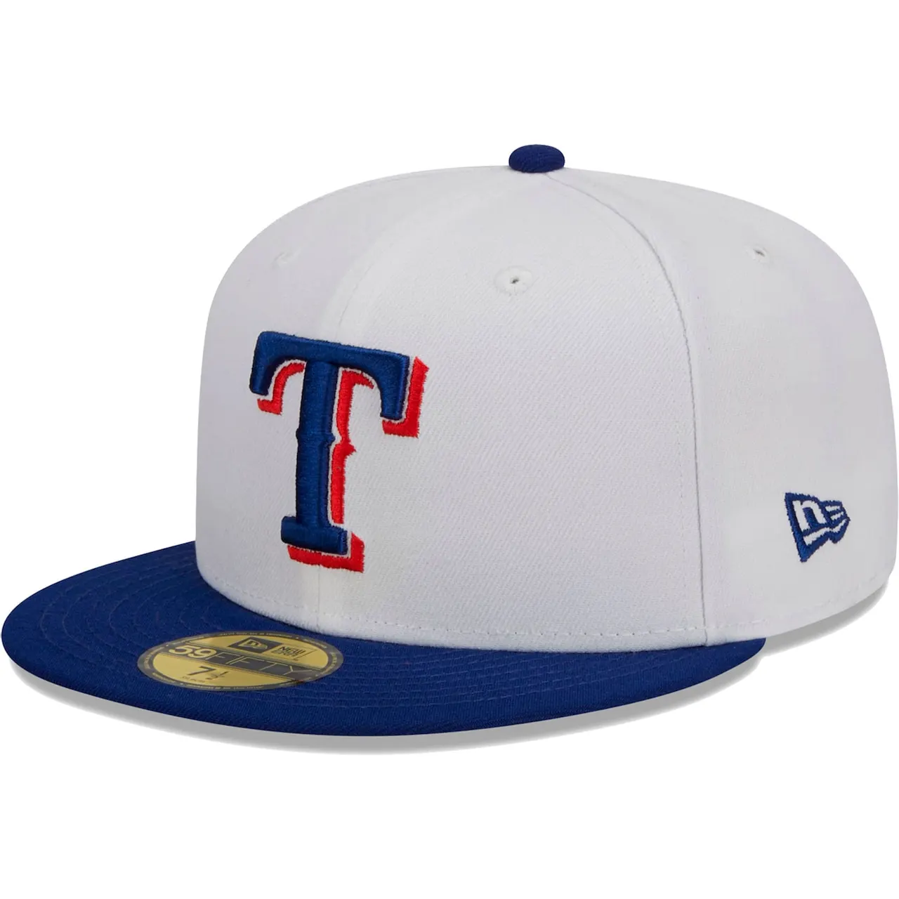Men's Texas Rangers New Era White Optic 59FIFTY Fitted Hat 3 Men's Texas Rangers New Era White Optic 59FIFTY Fitted Hat
