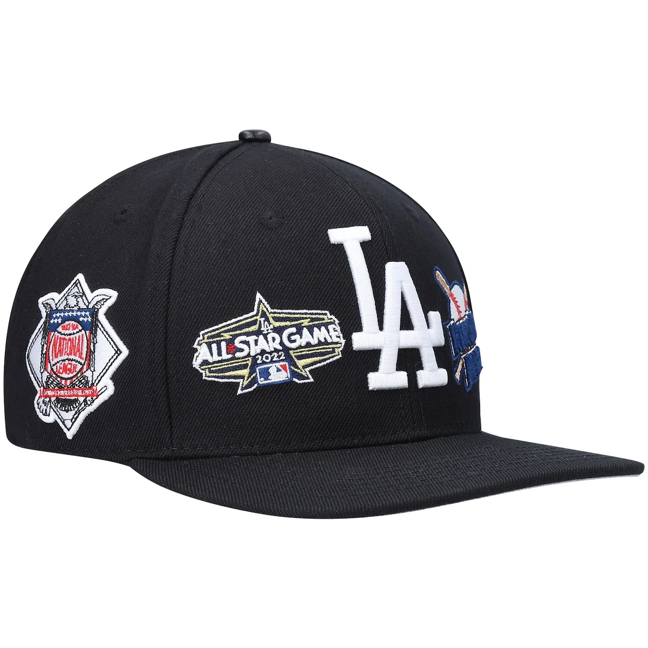 Men's Los Angeles Dodgers Pro Standard Black All-Star Multi Hit Wool Snapback Hat 5 Men's Los Angeles Dodgers Pro Standard Black All-Star Multi Hit Wool Snapback Hat - Image 3