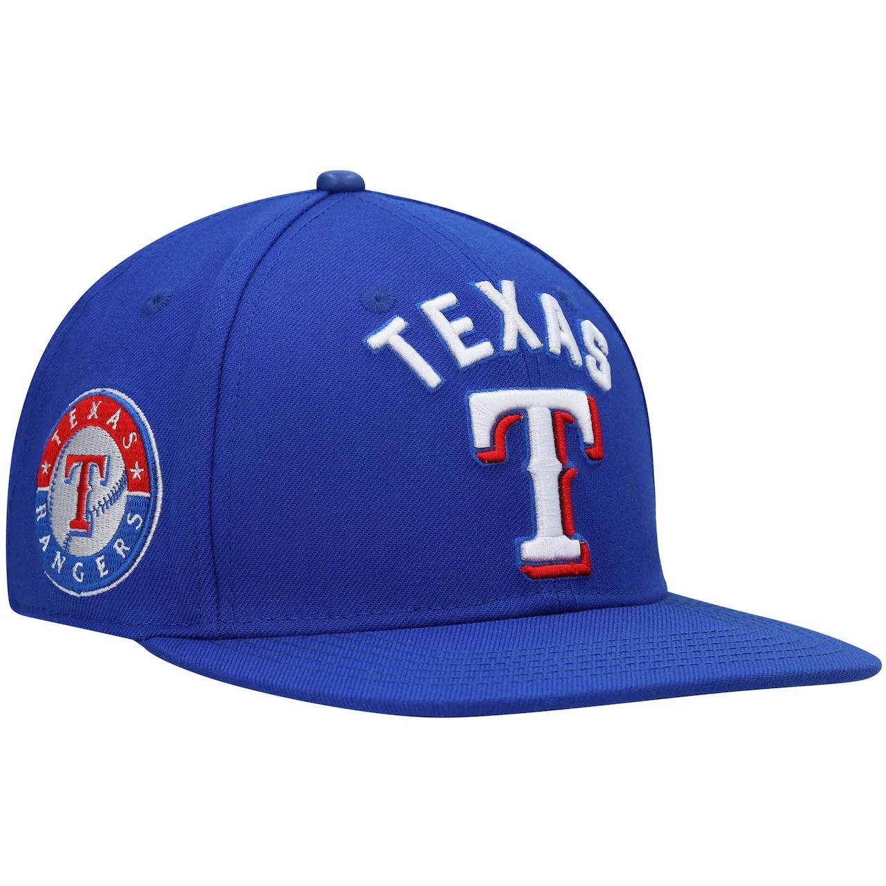Men's Texas Rangers Pro Standard Royal Stacked Logo Snapback Hat 3 Men's Texas Rangers Pro Standard Royal Stacked Logo Snapback Hat